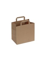 belesse nature Papiertragetasche braun, 50 Stk, 70g/m2, 26x26+17cm, Kraft