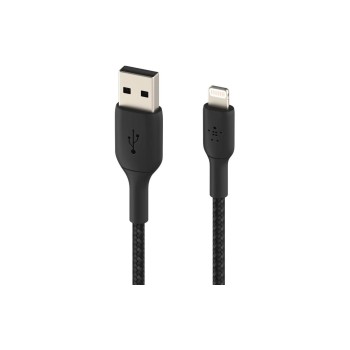 Belkin BOOST CHARGE USB-A-Lightning 15cm, ummantelt, schwarz