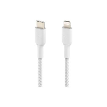 Belkin BOOST CHARGE USB-C-Lightning 2m, ummantelt,weiss