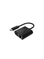 Belkin USB-C/Ethernet-Ladeadapter, schwarz, 14 cm, Gigabit-Ethernet