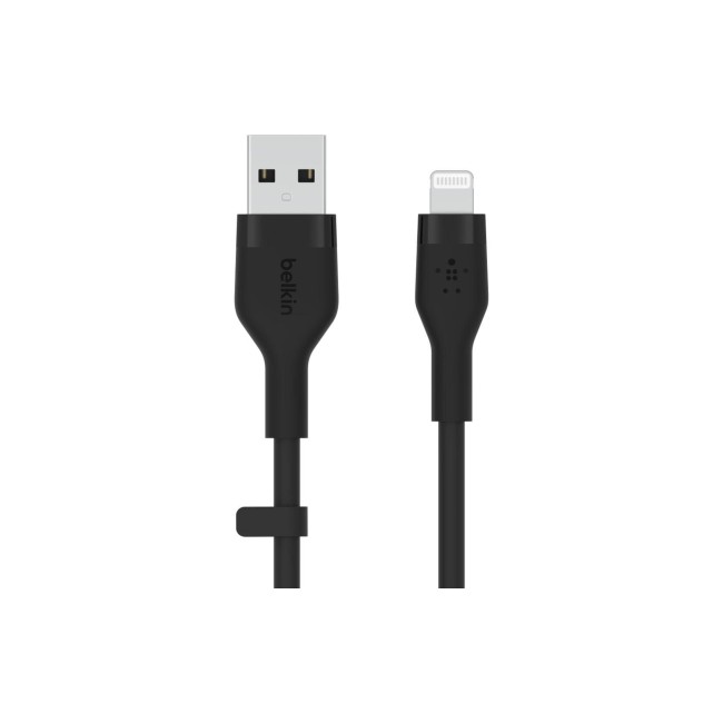 Belkin BOOST CHARGE Flex USB-A-Lightning 1m, Silikon schwarz Belkin BOOST CHARGE Flex USB-A-Lightning 1m, Silikon schwarz