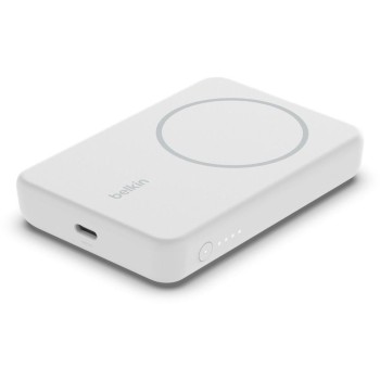 Belkin Drahtlose magnetische Powerbank, white, 5000mAh, Ausklappbarer Standfuss Belkin Drahtlose magnetische Powerbank, white, 5000mAh, Ausklappbarer Standfuss