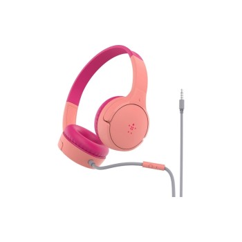 Belkin SoundForm Mini Wired On-Ear, Headphones for Kids, Pink Belkin SoundForm Mini Wired On-Ear, Headphones for Kids, Pink