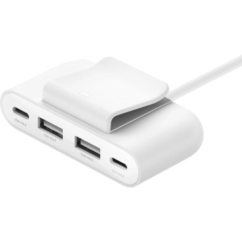 Belkin 4-Port USB Charge White, 2x USB-C, 2x USB-A