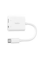 Belkin RockStar 3.5mm Audio + USB-C, white