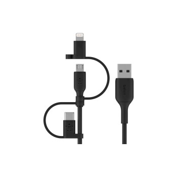 Belkin BoostCharge Universal Ladekabel, Lightning/Micro-usb/USB-C - USB-A, Schwarz