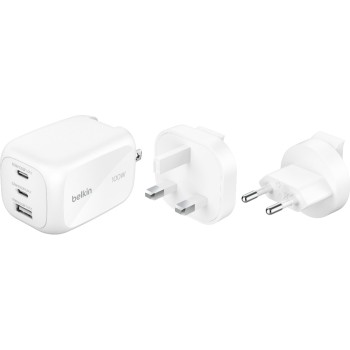 Belkin BoostCharge Ladegerät with Steckertip, 2x USB-C, 1x USB-A, steckertipps UK, EU, US Belkin BoostCharge Ladegerät with Steckertip, 2x USB-C, 1x USB-A, steckertipps UK, EU, US