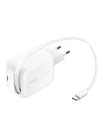 Belkin BoostCharge Pro 45W USB-C avec 1m de câble rétractable blanc