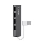 Belkin 4-Port USB 2.0 HUB SLIM Schwarz, Ultraflach, 4x USB 2.0