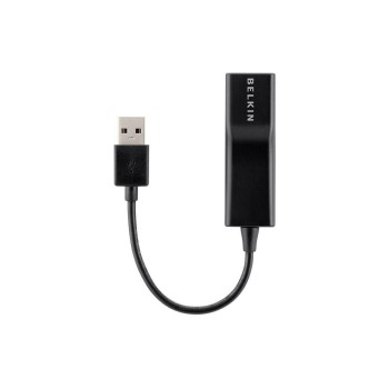 Belkin USB 2.0 auf RJ-45 Netzwerkadapter, schwarz, 12 cm Belkin USB 2.0 auf RJ-45 Netzwerkadapter, schwarz, 12 cm