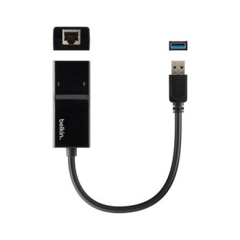 Belkin USB 3.0 auf RJ-45 Netzwerkadapter, schwarz, Gigabit-Ethernet Belkin USB 3.0 auf RJ-45 Netzwerkadapter, schwarz, Gigabit-Ethernet