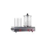 Kibernetik Appareil pour Hot Dog avec 4 pointes, récipient pour 10 saucisses