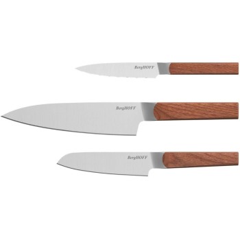 BergHOFF Messer-set Dina Ion Eschenholz, 3-teilig, Allzweck-, Koch-,Santokumesser BergHOFF Messer-set Dina Ion Eschenholz, 3-teilig, Allzweck-, Koch-,Santokumesser