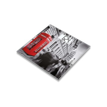 Beurer pèse-personne, surface en verre GS203 London, grand affichage LCD blanc