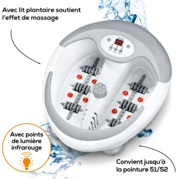 Beurer bain de pieds FB50 - avec chauffage, bain bouillonnant, minuterie
