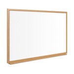 Bi-Office umweltfreundliche whitewandtafel, magnetisch, with Holzrahmen Eiche,1200x900mm