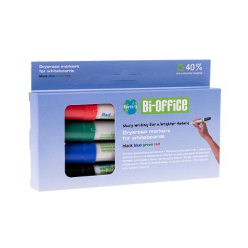 Bi-Office Whiteboard-Marker Earth-it 4er, black/rot/grün/blue
