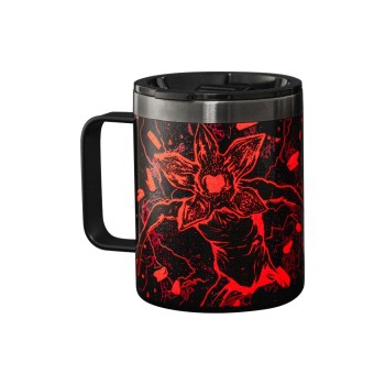 Bialetti Stranger Things Thermos Mug, schwarz/rot 420ml Bialetti Stranger Things Thermos Mug, schwarz/rot 420ml