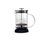 Bialetti Milchschäumer Glas 1 Liter, für Mikrowelle