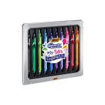 Bic Gel-ocity Quick Dry Gelstift, 0.7mm, assortiert, Metallbox à 10 Stifte