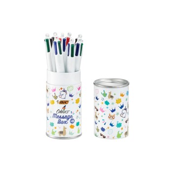 Bic Message Box with 4 Colour Kugelschreiber, 1.0mm, assortiert, Geschenkbox à 8 Stifte Bic Message Box with 4 Colour Kugelschreiber, 1.0mm, assortiert, Geschenkbox à 8 Stifte