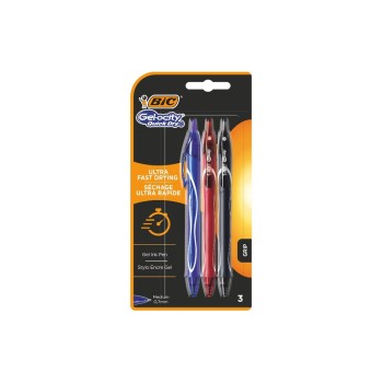 Bic Druck-Gelroller Gel-ocity, Quick dry, 0.3mm, 3 Stück blue/black /red Bic Druck-Gelroller Gel-ocity, Quick dry, 0.3mm, 3 Stück blue/black /red