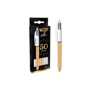 Bic 4 Colours Party Kugelschreiber, silver, gold, 3 Stk. Bic 4 Colours Party Kugelschreiber, silver, gold, 3 Stk.