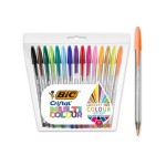 BIC Stylo bille Cristal Multi Colour 0,3 mm, 15 pièces