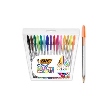 Bic Cristal Multi Colour Kugelschreiber, assortiert, Pc à 15 Stk Bic Cristal Multi Colour Kugelschreiber, assortiert, Pc à 15 Stk