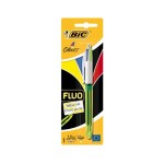 BIC Stylo bille 4 Colours Fluo avec marqueur, 0,32 mm, 1 pièce