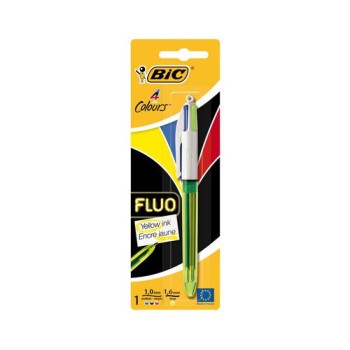 Bic 4 Colours Fluo Kugelschreiber/Marker, red, blue, black , yellow Bic 4 Colours Fluo Kugelschreiber/Marker, red, blue, black , yellow
