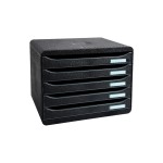 Biella Schubl. BIG-BOX PLUS ECO quer A4+, 5 Schubladen geschlossen, schwarz