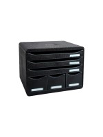 Biella Schubl.STORE-BOX MAXI ECO A4+, 6 Schubladen, black 