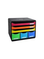 Biella Boîte à tiroirs STORE-BOX MAXI Noir/multicolore, A4+ paysage