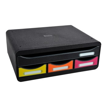 Biella Schubl. TOOLBOX MINI ECO, 4 Schubladen, schwarz/harlekin Biella Schubl. TOOLBOX MINI ECO, 4 Schubladen, schwarz/harlekin