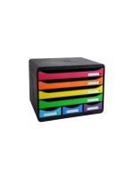 Biella Boîte à tiroirs STORE-BOX MINI Noir/Multicolore, A4+ paysage