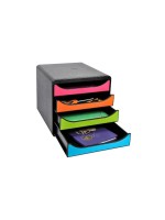 Biella Boîte à tiroirs BIG-BOX A4+ Noir/Multicolore
