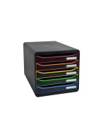 Biella Boîte à tiroirs BIG-BOX PLUS A4+ Noir/Multicolore