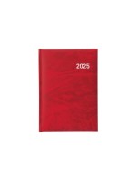 Biella Geschäftsagenda 2025 Executive rot, 14.5 x 20.5 cm, 420 Seiten, 1 Tag pro Seite