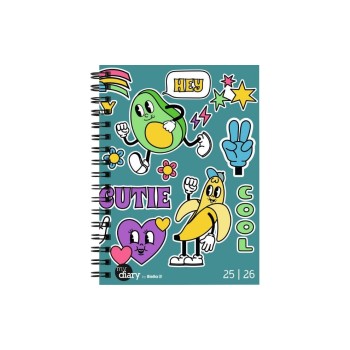 Biella Schüleragenda 2025/26 Comic, 12x16.5cm, 3 1/2 Tag pro Seite, Wire-O Biella Schüleragenda 2025/26 Comic, 12x16.5cm, 3 1/2 Tag pro Seite, Wire-O