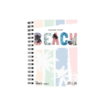 Biella Schüleragenda 2025/26 Summer, 12x16.5cm, 3 1/2 Tag pro Seite, Wire-O Biella Schüleragenda 2025/26 Summer, 12x16.5cm, 3 1/2 Tag pro Seite, Wire-O