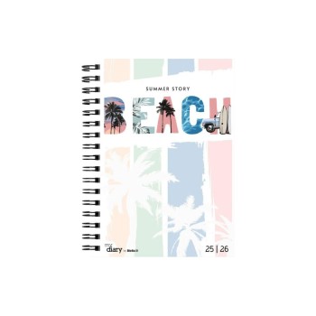 Biella Schüleragenda 2025/26 Summer, 14.5x20.5cm, 3 1/2 Tag pro Seite, Wire-O Biella Schüleragenda 2025/26 Summer, 14.5x20.5cm, 3 1/2 Tag pro Seite, Wire-O