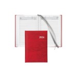 Biella Geschäftsagenda 2026 Executive red, 14.5 x 20.5 cm, 420 pages, 1 Tag pro Seite