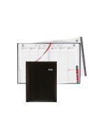 Biella Agenda commercial Orario Noir, 17.8 x 23.5 cm