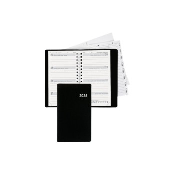 Biella Tagesagenda Bruxelles 2026, black , 1W/2S, 8,5 x 15,3 cm, FSC Biella Tagesagenda Bruxelles 2026, black , 1W/2S, 8,5 x 15,3 cm, FSC