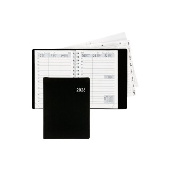 Biella Geschäftsagenda 2026 Rex Wire-O, FSC, black , 10x 14 cm, 1 Woche auf 2 pages Biella Geschäftsagenda 2026 Rex Wire-O, FSC, black , 10x 14 cm, 1 Woche auf 2 pages