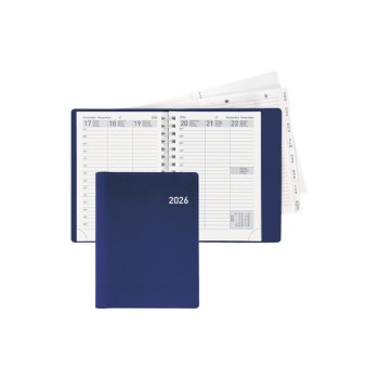 Biella Geschäftsagenda 2026 Rex Wire-O, blue, 10x 14 cm, 1 Woche auf 2 pages, FSC Biella Geschäftsagenda 2026 Rex Wire-O, blue, 10x 14 cm, 1 Woche auf 2 pages, FSC