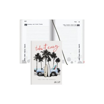 Biella Schüleragenda 2026/27 Easy, 12x16.5cm, 1 Tag pro Seite, Gebunden