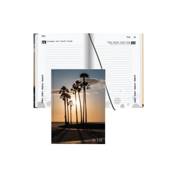 Biella Schüleragenda 2026/27 Palms, 12x16.5cm, 1 Tag pro Seite, Gebunden