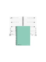 Biella Emploi du temps scolaire mydiary Wire-O 2026/27 Turquoise, 12 x 16.5 cm